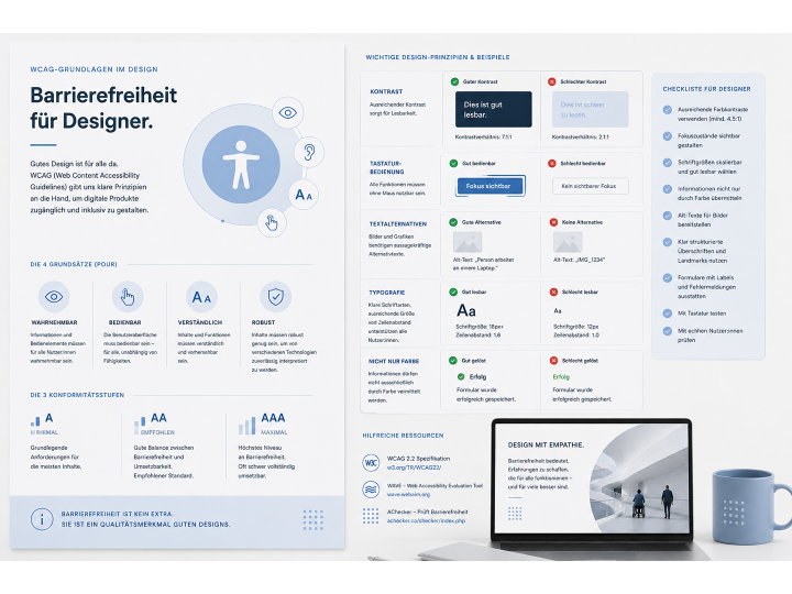 WCAG-Grundlagen im Design – Barrierefreiheit für Designer