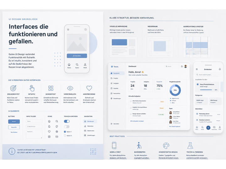 UI Design Grundlagen – Interfaces die funktionieren und gefallen