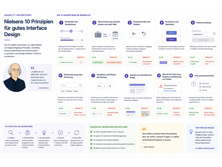 Usability Heuristiken – Nielsens 10 Prinzipien für gutes Interface Design