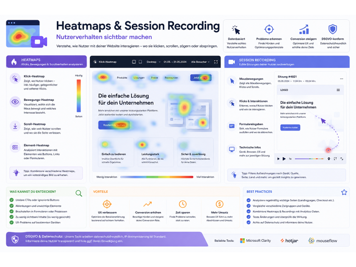 Heatmaps showInOverview: true Session Recording – Nutzerverhalten sichtbar machen