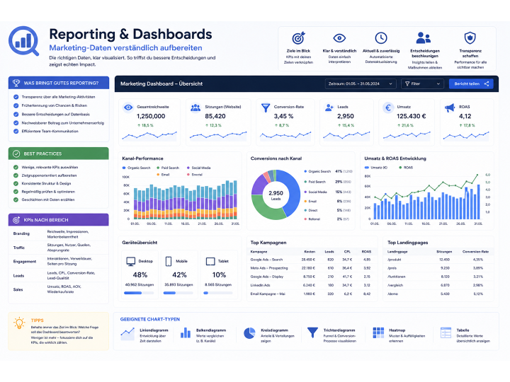 Reporting showInOverview: true Dashboards – Marketing-Daten verständlich aufbereiten